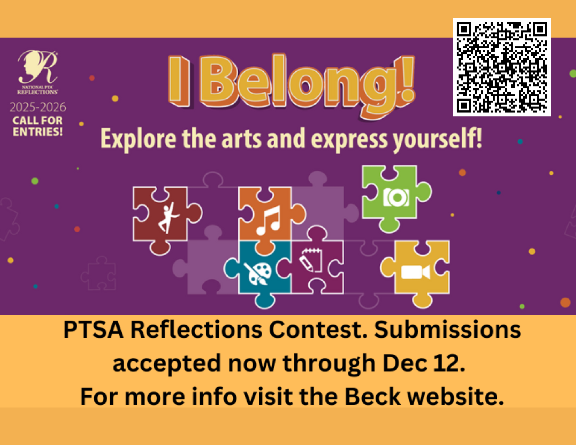 I Belong- PTSA Reflections Contest 2025-2026